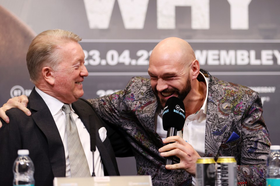 Tyson Fury with promoter Frank Warren