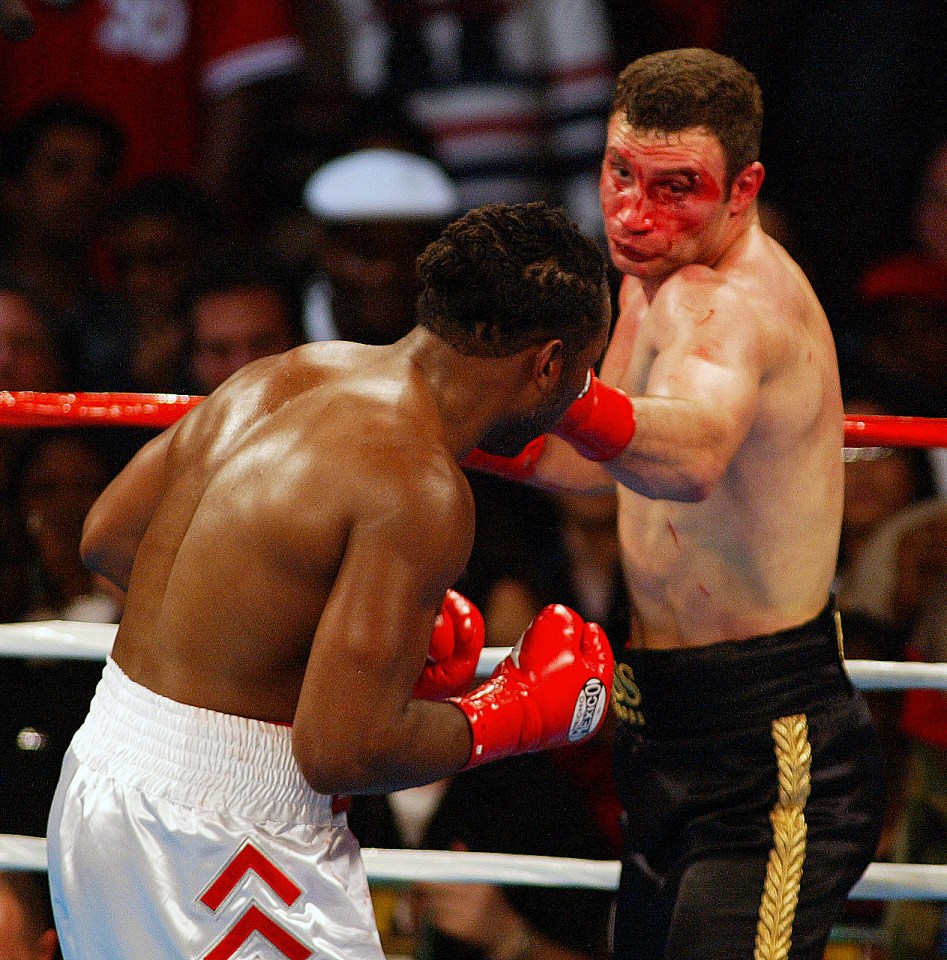 Vitali Klitschko had a bloody encounter with Lennox Lewis in 2003