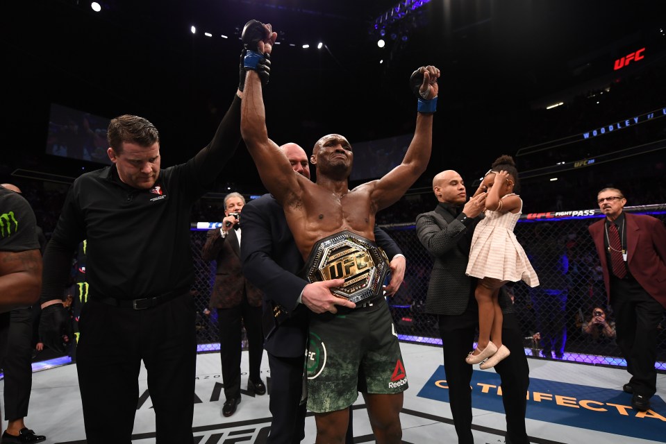 Usman was overcome with emotion after becoming Africa's first UFC champion