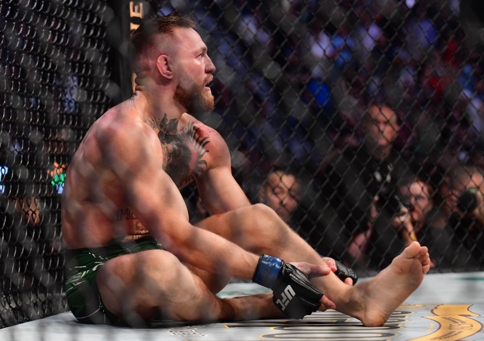 Conor McGregor suffered a horrific broken leg last July