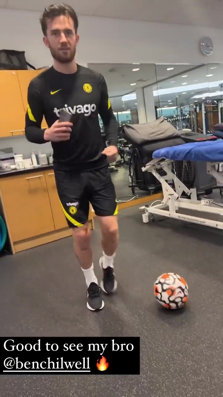 Chilwell was snapped last month stepping up his recovery from injury