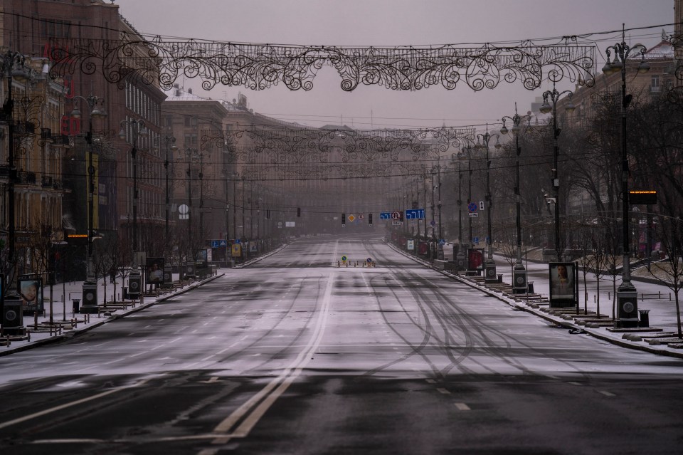 Desolate streets in Kyiv ahead of the imminent assault