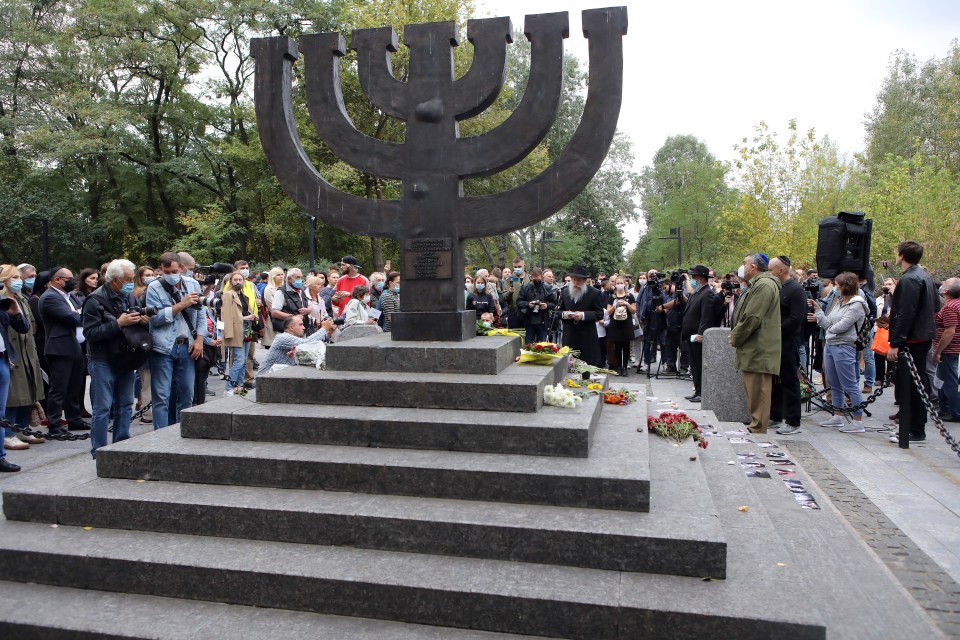 The attack on the Babyn Yar memorial (pictured), the site of one of the Nazis’ deadliest individual war crimes, sparked outrage across Ukraine