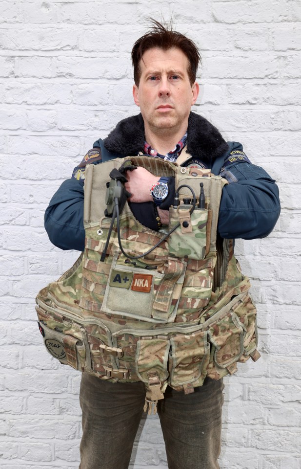 Scores of British fighters have vowed to join Ukraine’s resistance - pictured freedom fighter Matthew Green with his kit