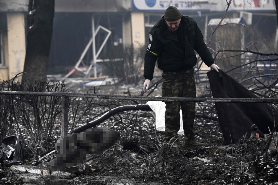 The Kyiv strike hit a TV mast and a Holocaust memorial