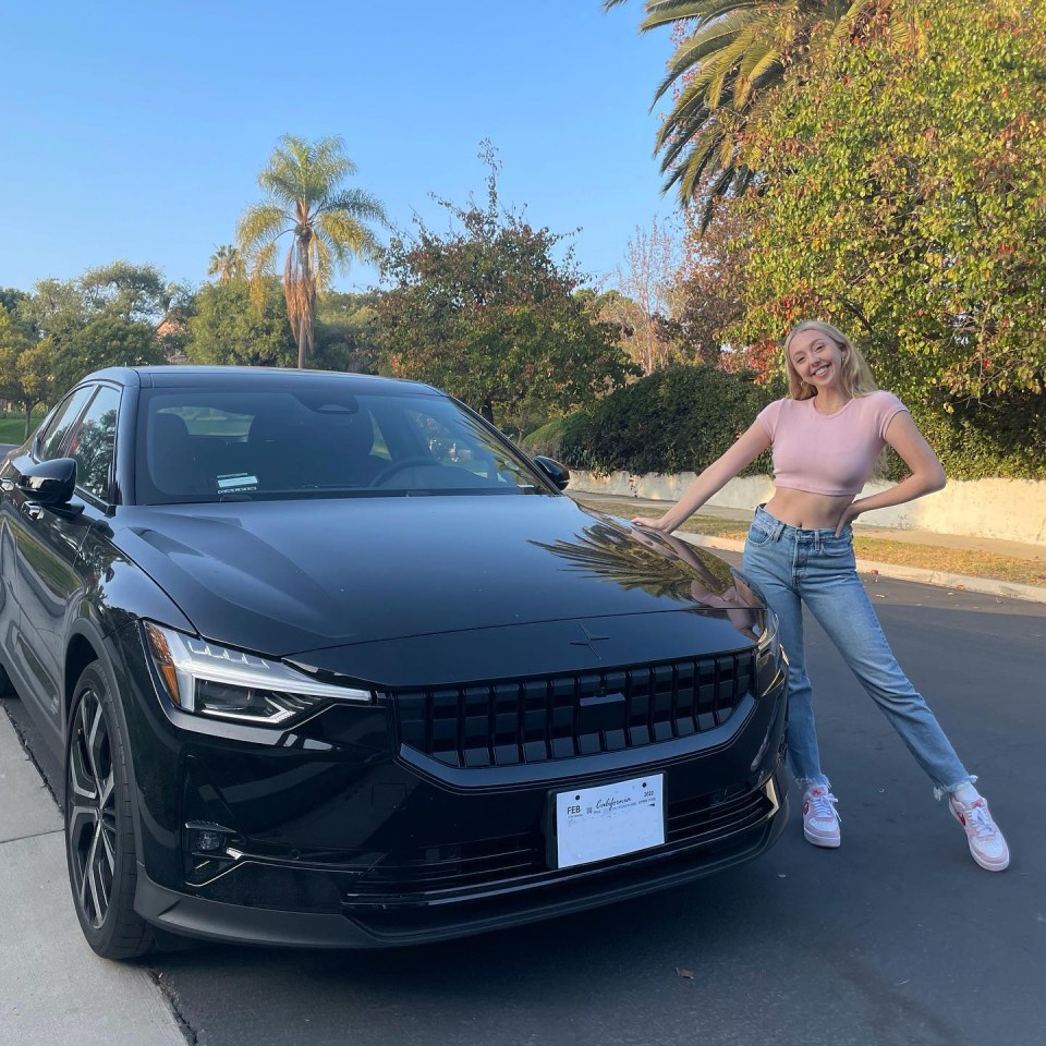 The car is ideal for influencers keen to rev-up their followers. Pictured: Lily Rosenthal