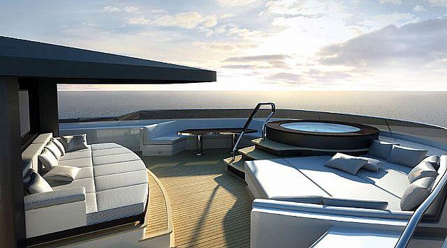 A sundeck boasts its own whirlpool