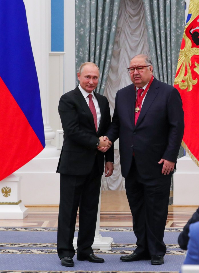 Putin with Usmanov, dubbed one of his 'favourite oligarchs'