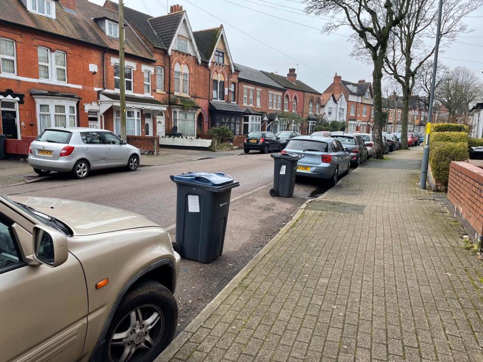 Motorist Suhad Miah was left stunned by the bin secured to the ground