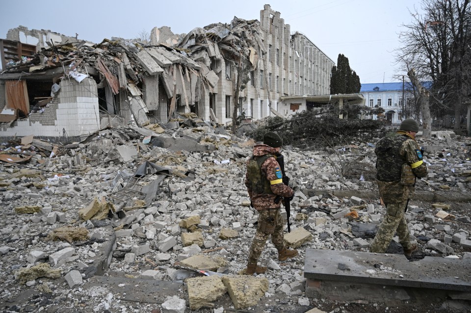 This school was destroyed by an air strike in Zhytomyr today