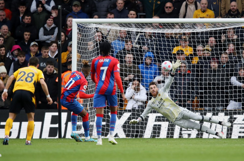 Zaha converted a penalty to double Palace's lead before half-time