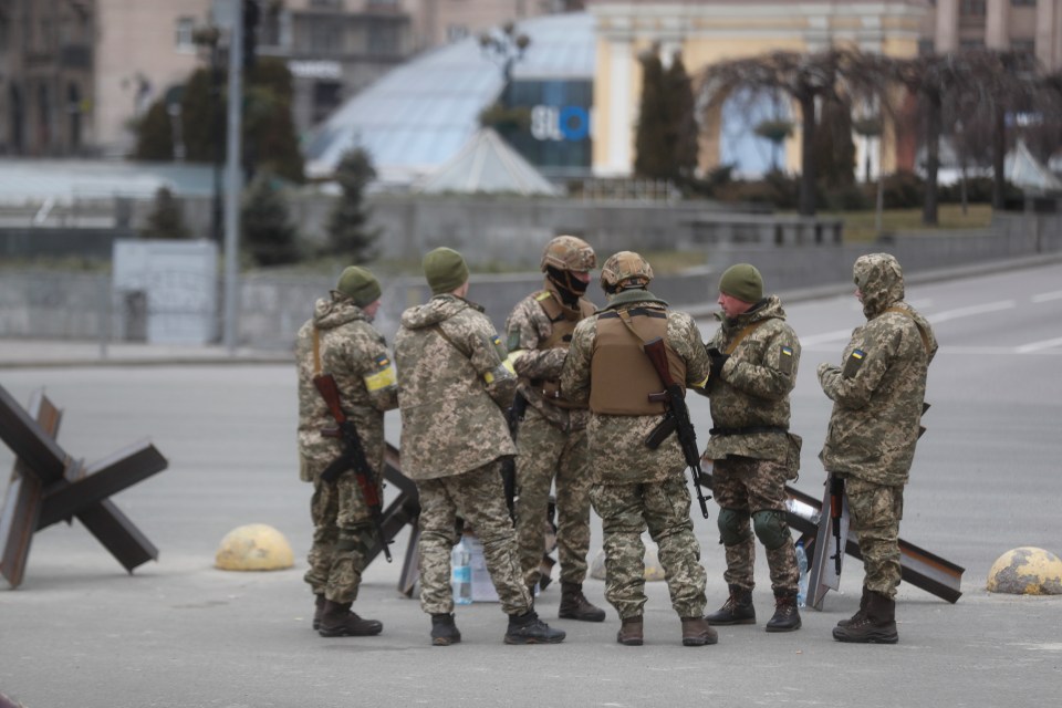 One Army sniper told The Sun: 'We’re facing a modern-day Adolf Hitler who’s on the rampage' - pictured Ukrainian troops