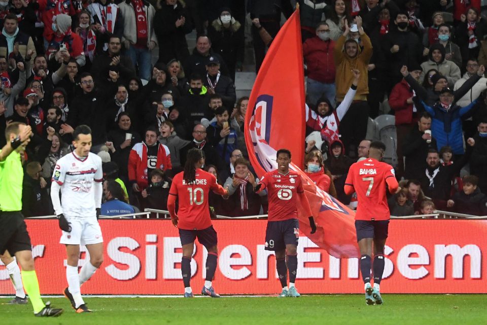 The pair of Arsenal targets were celebrating David's goal, assisted by Sanches in Sunday's 4-0 win