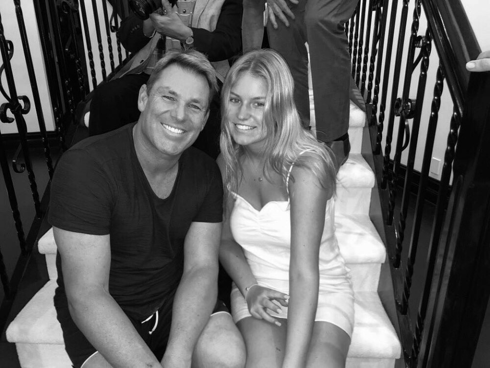 A photo Shane Warne's daughter shared on Instagram in 2019 has been flooded with tributes