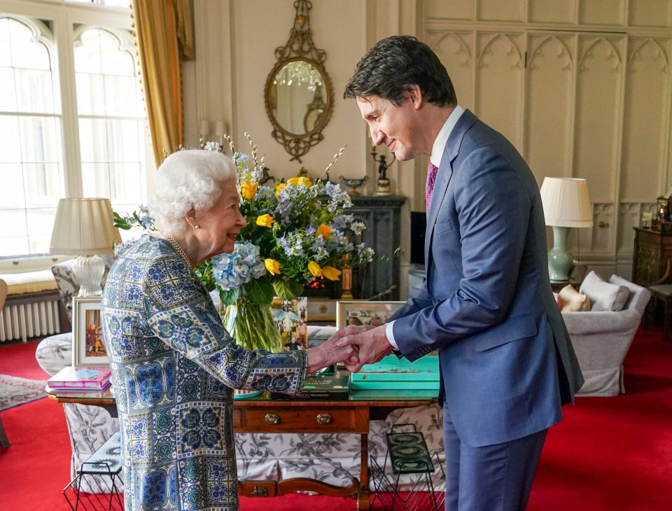 The Queen welcomed the Canadian Prime Minister to Windsor Castle