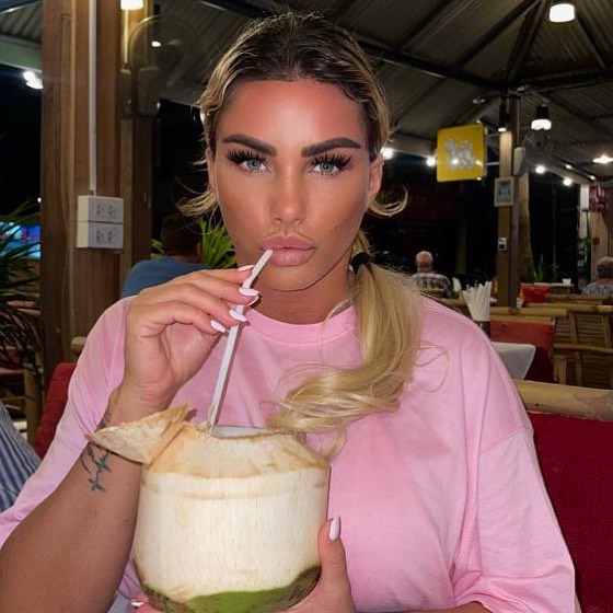 Katie Price threw her support behind son Harvey while on holiday in Thailand