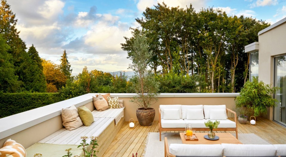 A balcony looks over an Area of Natural Beauty