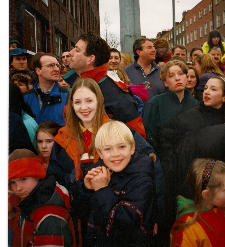 McGregor at the St Patrick's Day parade as a young boy