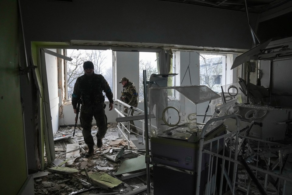 The attack destroyed the maternity hospital