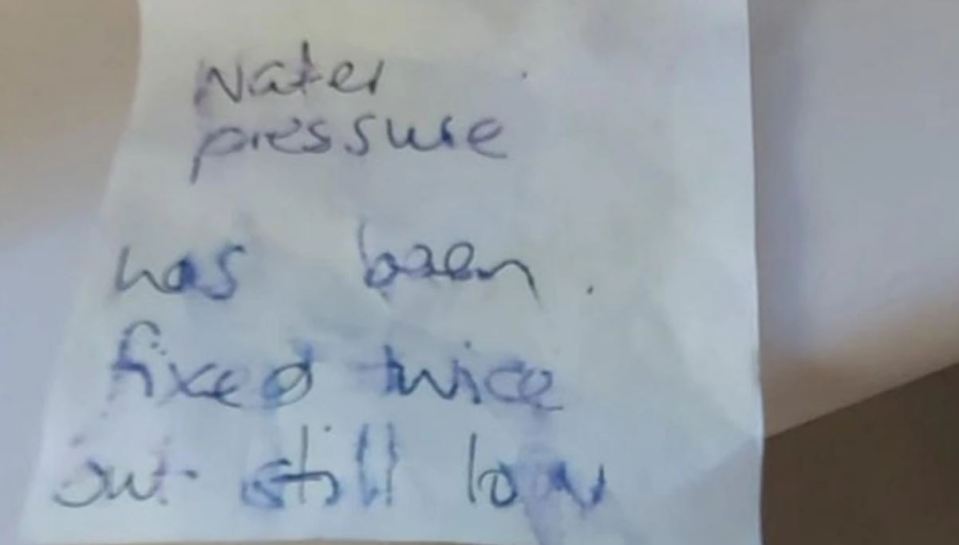 The ex-tenant left notes throughout the flat to warn potential renters