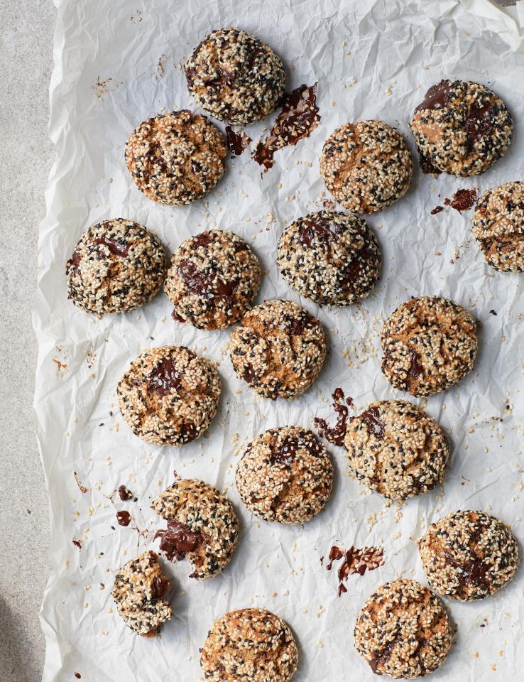 Sprinkle the cookies with sea salt after baking