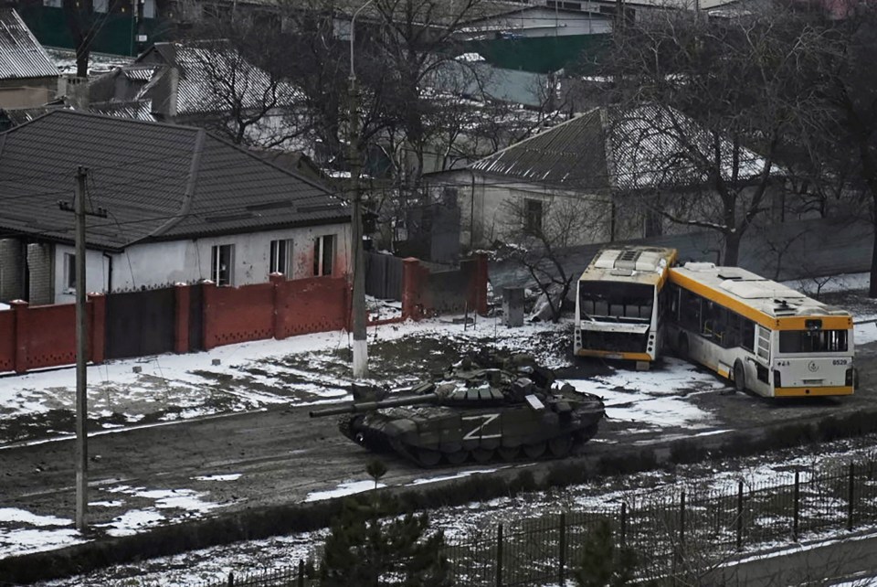 A tank was seen moving on the outskirts of the city