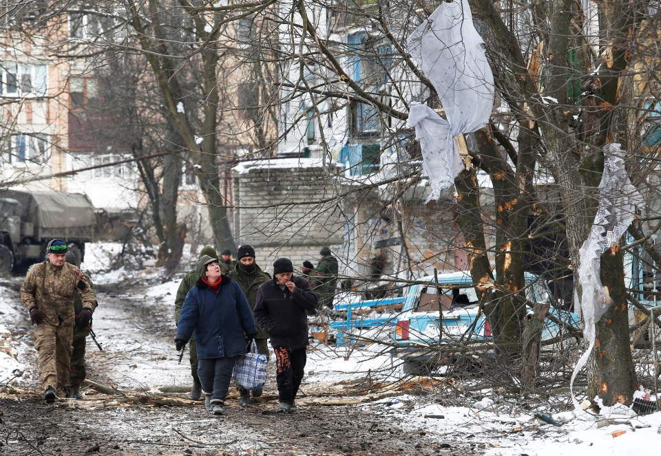 The gutted city of Volnovakha in the Donetsk region