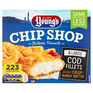 Four large cod fillets from Young’s Chip Shop are £3.50 at Asda