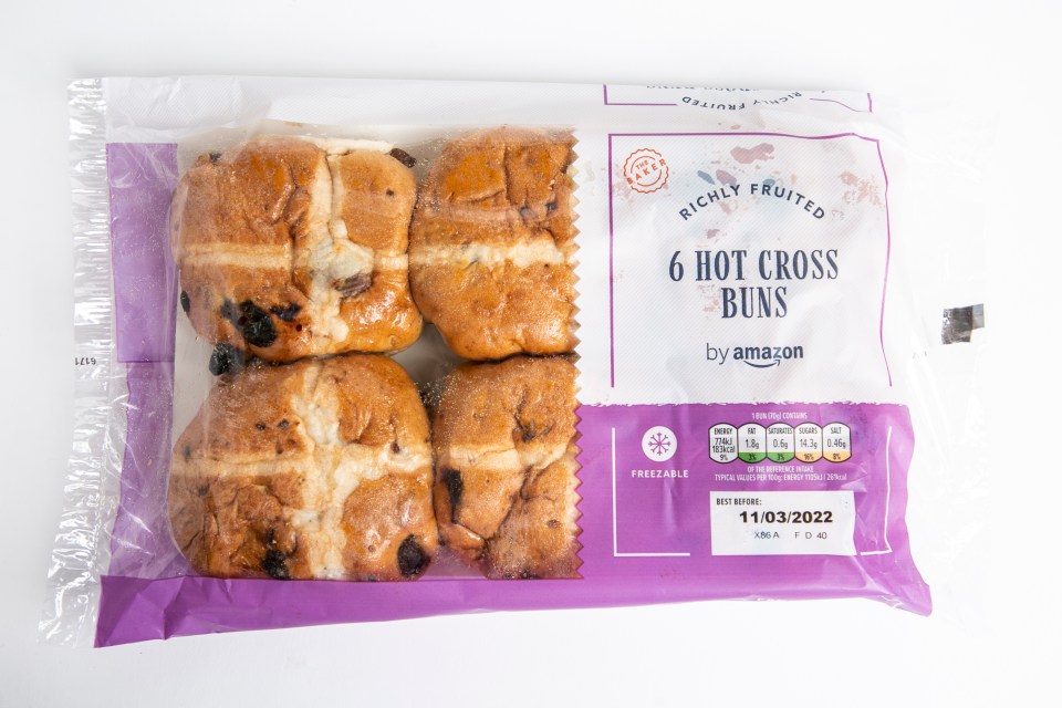 If you like your hot cross buns more syrupy than savoury these from Amazon would probably hit the spot