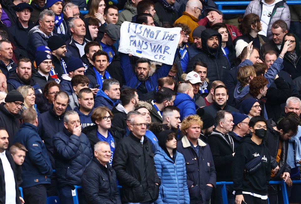 Some Chelsea fans will be Middlesbrough but only those who bought a ticket before sanctions were imposed