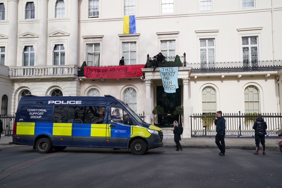 Squatters have taken over a home belonging to Russian oligarch Oleg Deripaska