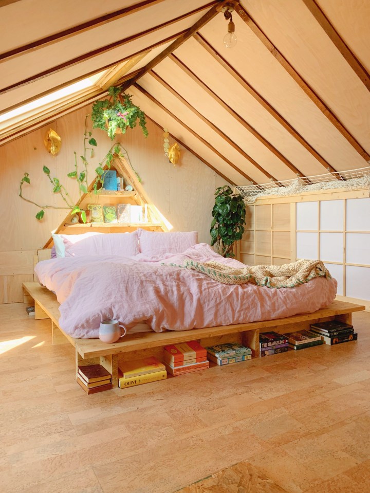 Bedrooms resemble a tropical paradise with soft wood and climbing plants