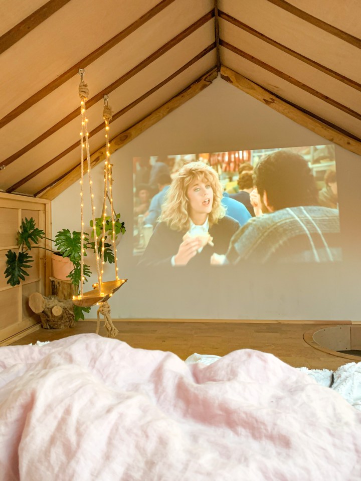 An indoor cinema features in the Hobbit themed attic