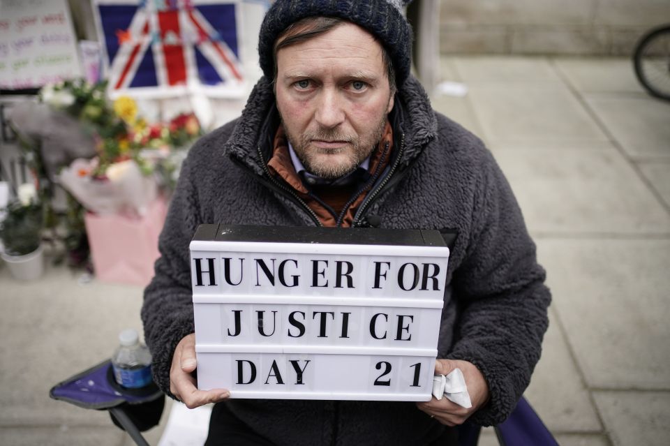 Husband Richard spent 21 days on hunger strike last year