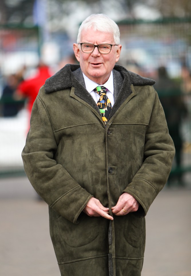 Motson looked thrilled to be at the Cheltenham Festival