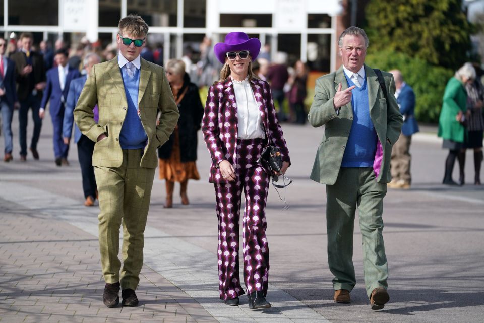 An array of fashion choices were on show for the first day of Cheltenham