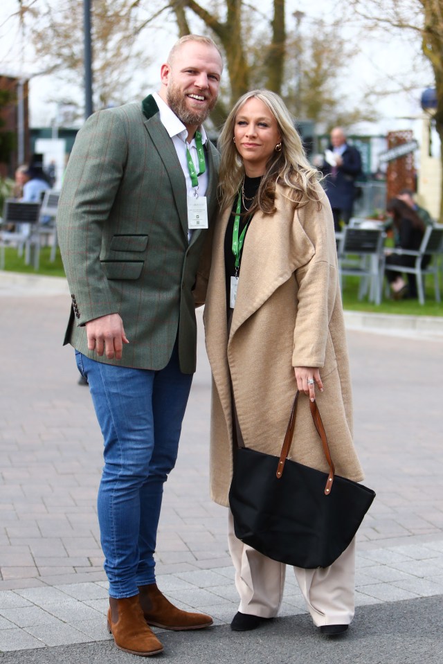 James Haskell and Chloe Madeley attended day one