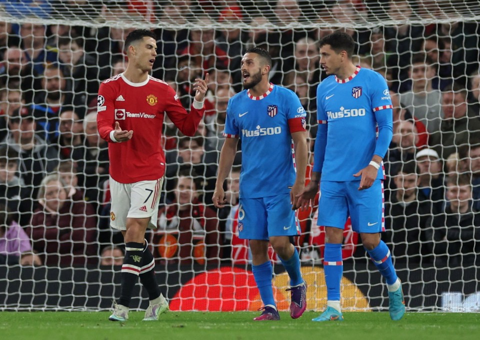 Cristiano Ronaldo cut a frustrated figure as United struggled to claw their way back into the game