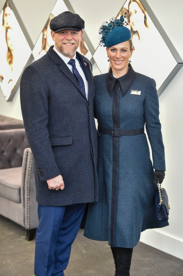 Guests were joined by royalty as Zara Tindall and husband Mike arrived at the event dressed in navy