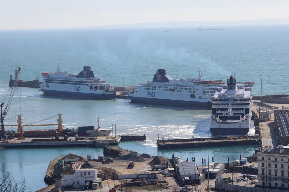 P&O Ferries have been left in the docks as all services have been cancelled