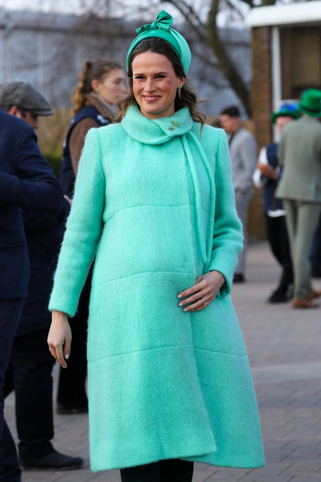 ITV's horse racing presenter Francesca Cumani looked sensational in a mint green coat with matching hat