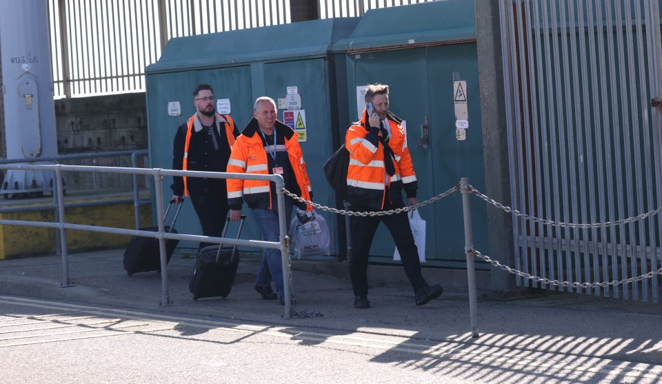 Workers refused to leave the ships as agency workers waited to take over