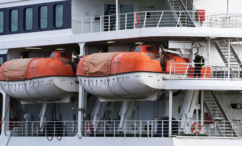 A worker on board the Pride of Hull