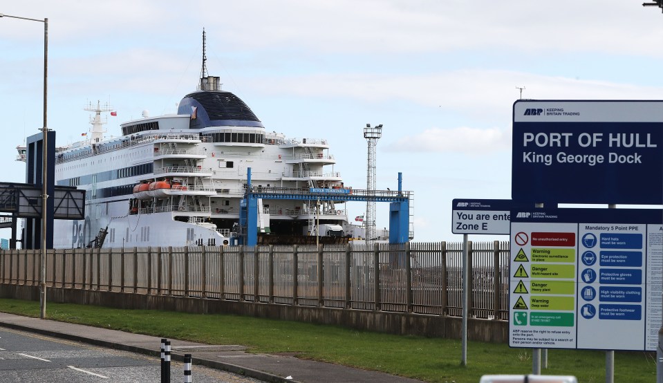 The Pride of Hull docked at port