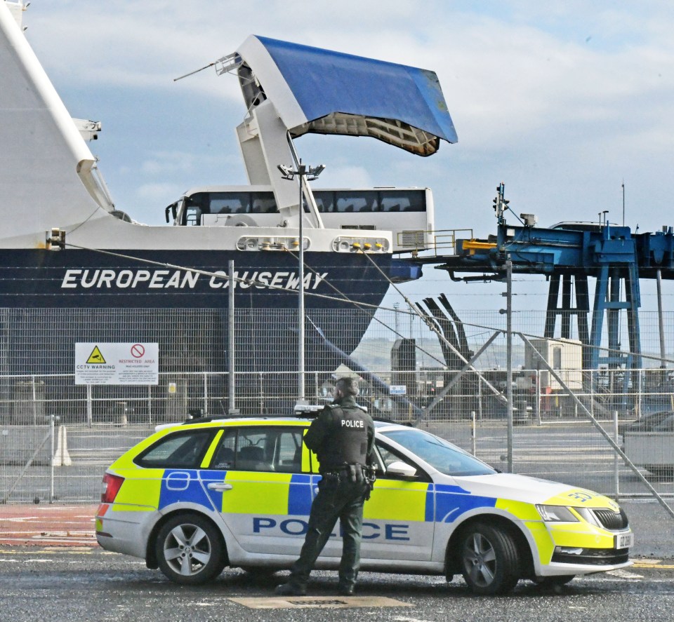 Police are now on the scene where some workers have refused to leave the ships