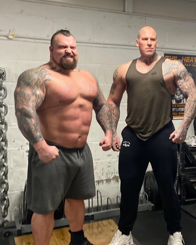 Eddie Hall pictured alongside Martyn Ford