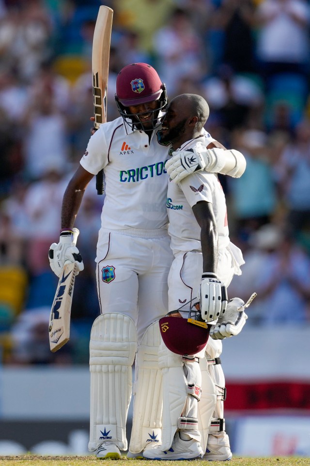 Brathwaite and Blackwood both scored centuries as England suffered in the Barbados sunshine