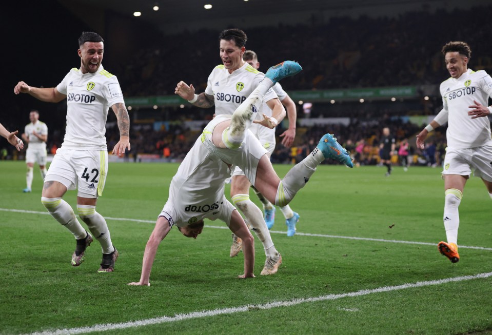 Luke Ayling attempted to emulate Robbie Keane's iconic celebration