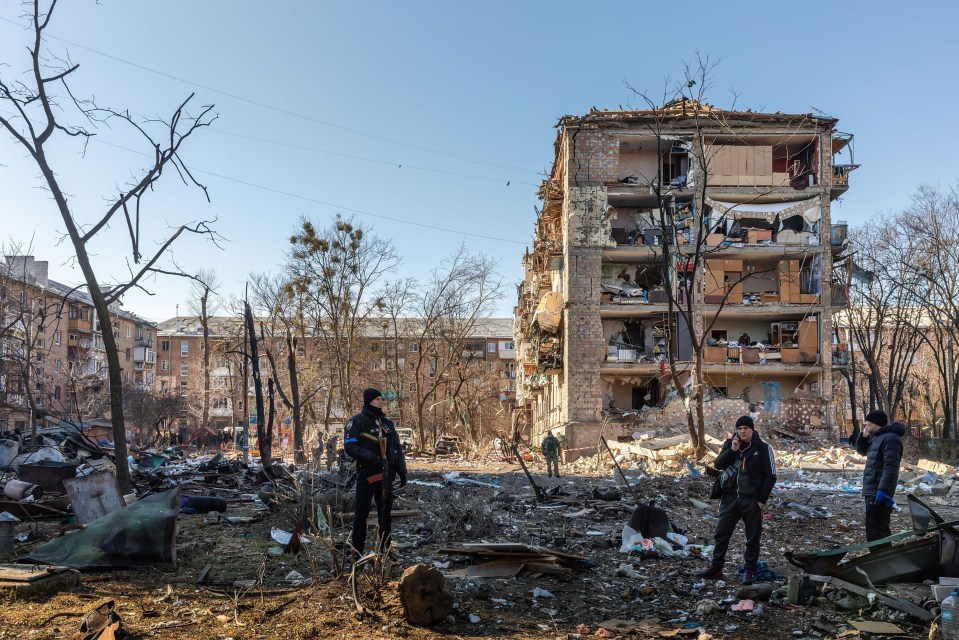 Around 400 civilians were sheltering in a school when the building was hit by thermobaric TOS-1A rockets, which can melt human organs, yesterday