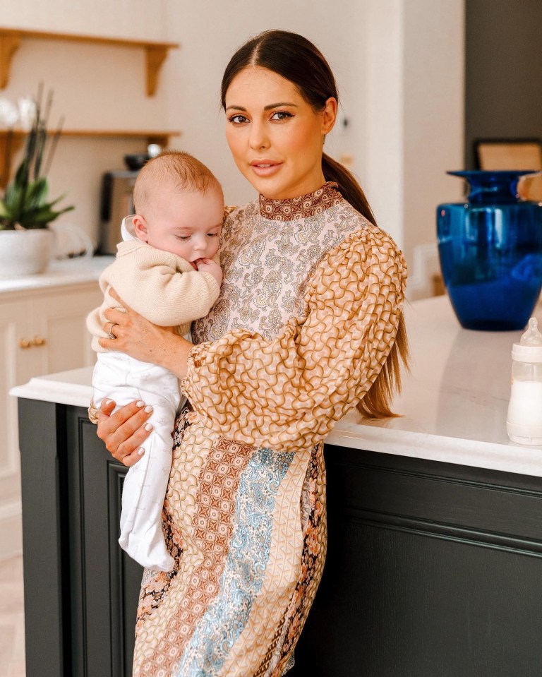 Reality TV star Louise Thompson has revealed her horror at noticing black stains on her teeth and gums following the birth of son Leo